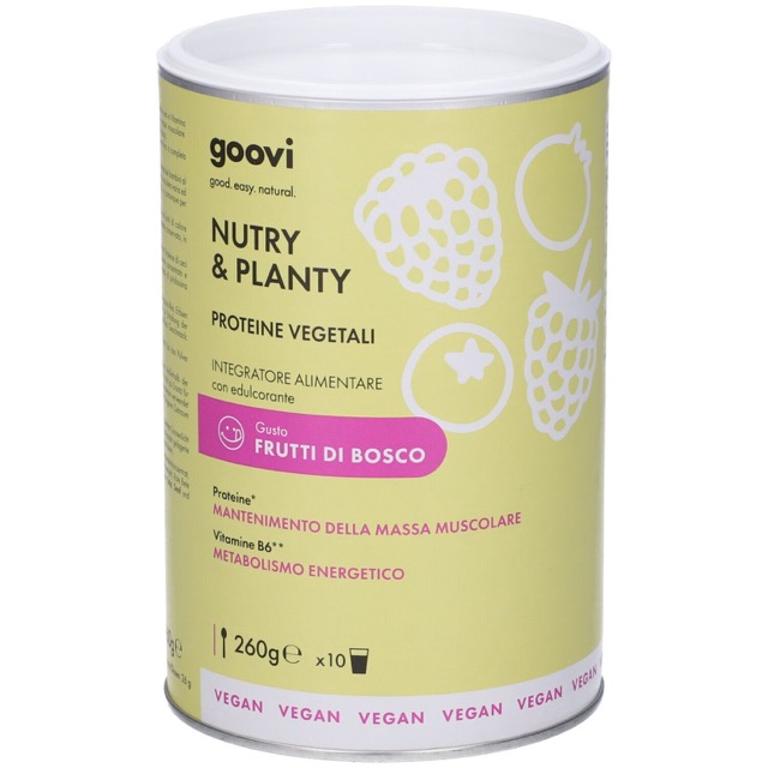 GOOVI INTEGRATORE PROTEINE VEGETALI FRUTTI DI BOSCO - 260GR