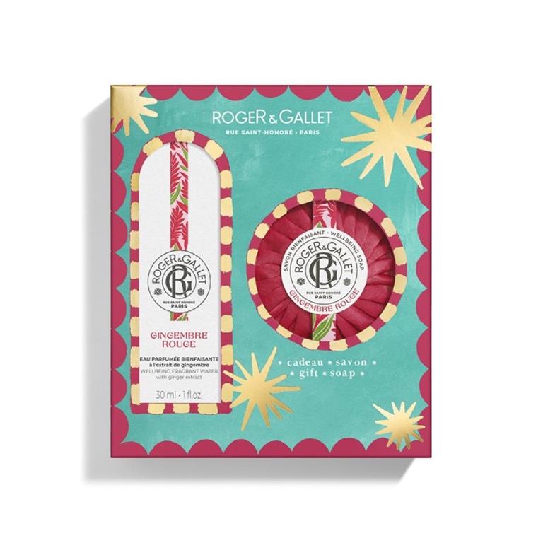 ROGER&GALLET NATALE GIMGEMBRE ROUGE ACQUA PROFUMATA + SAPONE