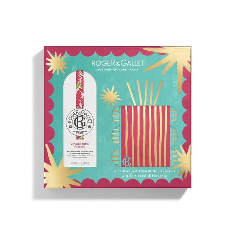 ROGER&GALLET NATALE GINGEMBRE ROUGE ACQUA PROFUMATA + DIFFUSORE